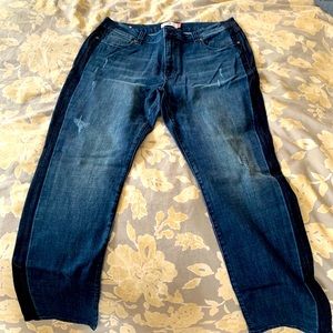 CAbi High Straight Tuxedo Jeans